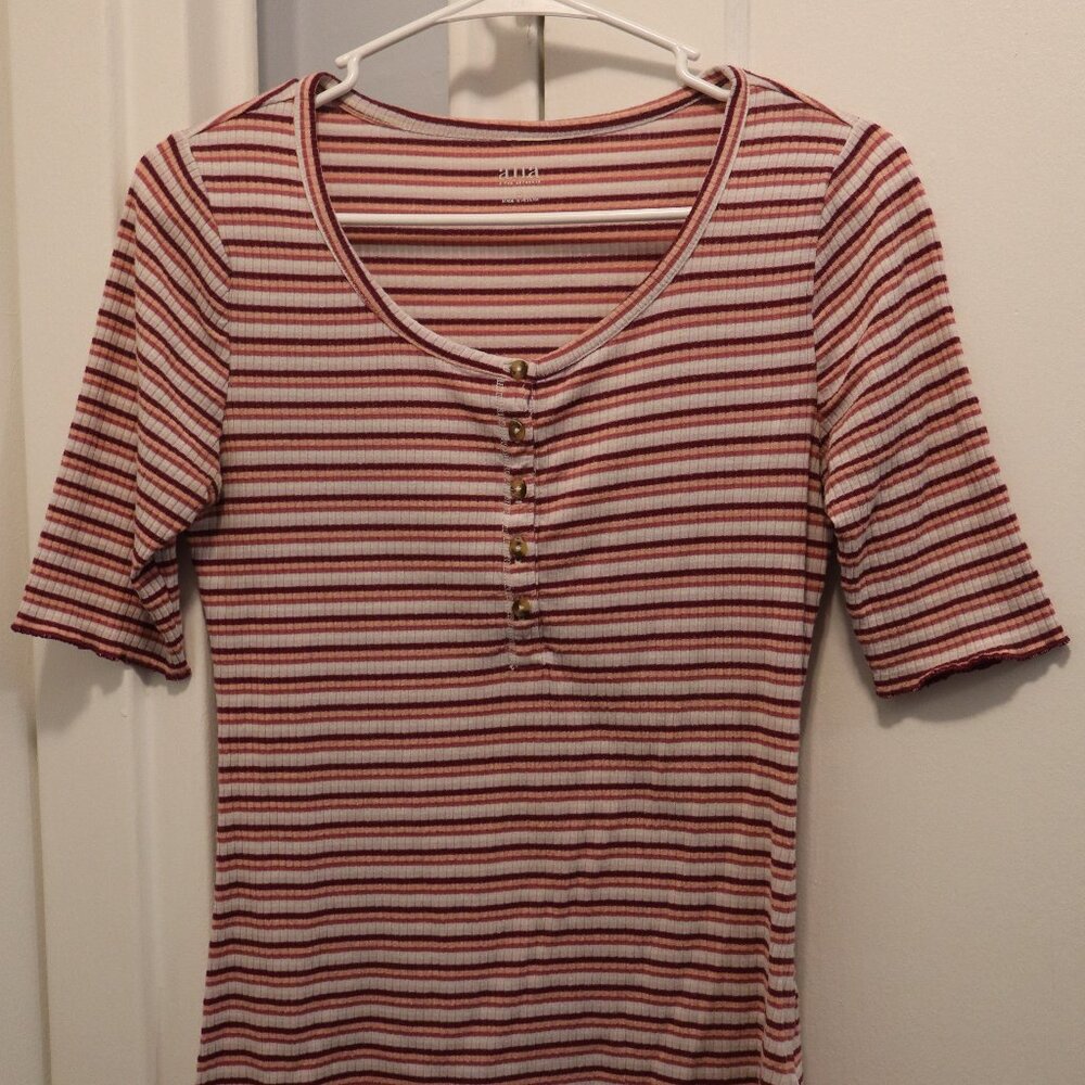 a.n.a. Pink Striped Henley
